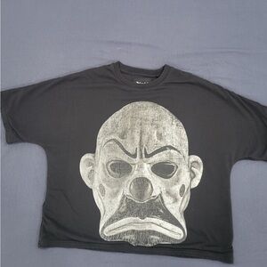 Men's Black Graphic T-Shirt with Mask Design